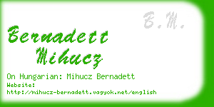 bernadett mihucz business card